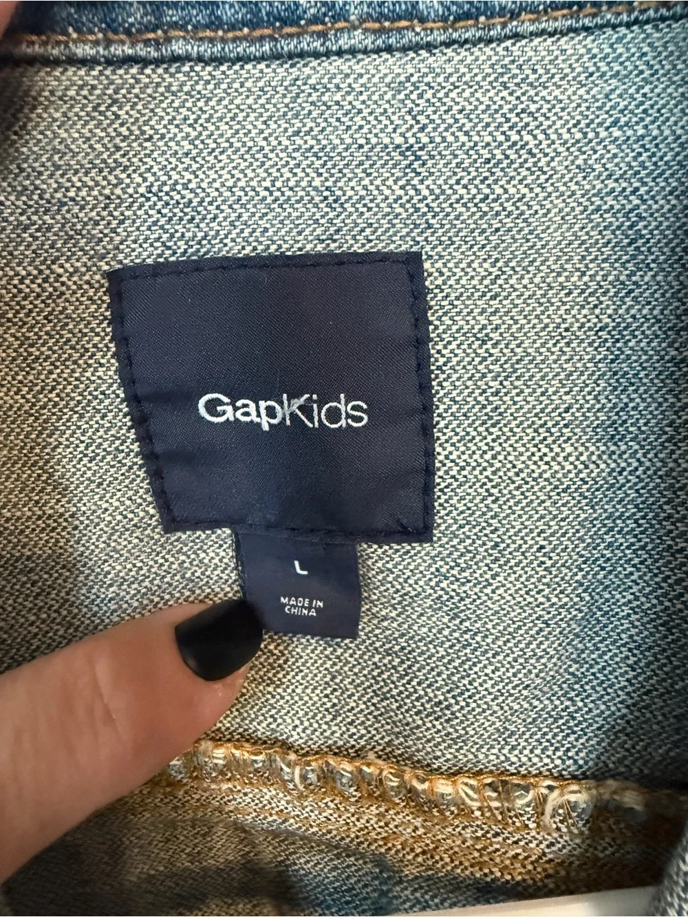 GAP Girls’ Blue Denim Jacket - Size Large